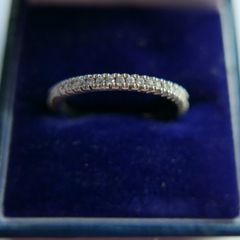 Vintage Sterling Silver 925 Sparkle Ring size S - 2,8g
