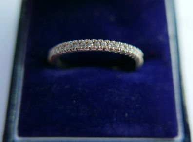 Vintage Sterling Silver 925 Sparkle Ring size S - 2,8g