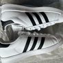 Adidas Superstars - UK 10 white - unworn - black stripe Image 2