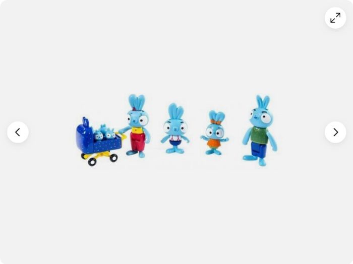 BRAND NEW Brave Bunnies Pack of 5 Action Figures of The Rabbit Family