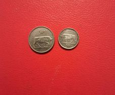 2 Irish 5p 1986 and 1996