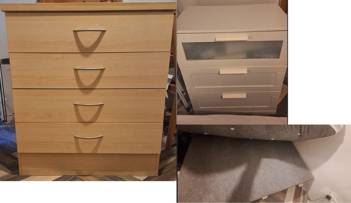 Free: King Size Divan Bed (150x200) + 2 Chests of Drawers - Collection Only