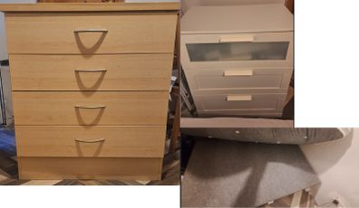Free: King Size Divan Bed (150x200) + 2 Chests of Drawers - Collection Only