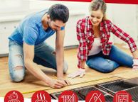 main image for ad Far Infared Heating film complete set Underfloor mat 140 w/m2 laminat floor