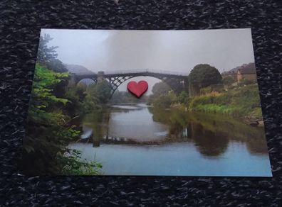 The Iron Bridge Across The River Severn , Shropshire - King Size Postcard