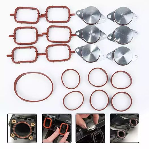 6X33mm Auto Replacement Parts for BMW M57 Swirl Blanks Flaps Repair Delete Kit with Intake Gaskets Key Blanks