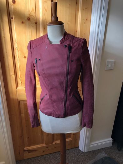 Ladies Biker Jacket, Lightweight Faux Leather Jacket
