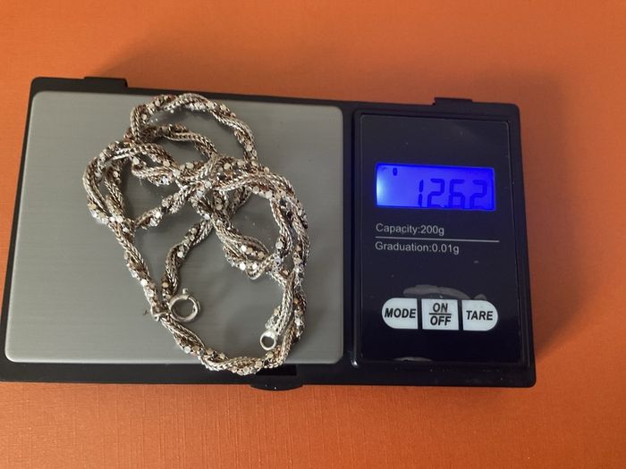 Vintage Sphere Bead Links Silver necklace 925