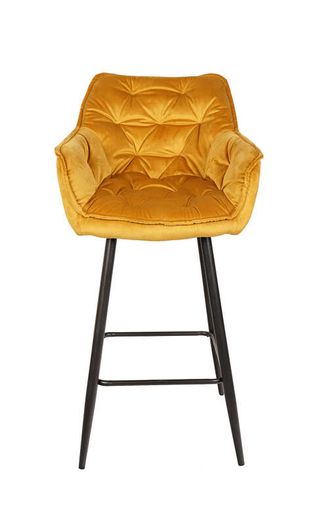 Capri Bottle Green Velvet Arm Stool Luxe Loft Kitchen Bar Chair