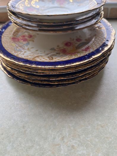 Antique 19th C5 Side Plates & 4Saucers p