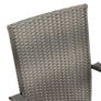 9 Piece Garden Dining Set Poly Rattan Grey Image 5