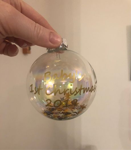 Baby's first Christmas personalised bauble