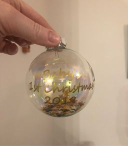 Baby's first Christmas personalised bauble