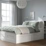 Ikea Brimnes Double Bed And Abygda Mattress Image 5