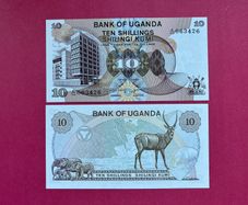 Uganda  10 Shillings  1979  Pick  11a   ( Uncirculated )