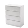 BRAND NEW 4 Drawers Chest Of Drawers for Livingroom White Image 6