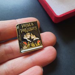 Lapel Pin Pride & Prejudice Jane Austen Romance Book Badge Brooch Book Lover Mr. Darcy