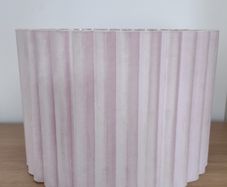 Pink ribbed velvet ceiling lamp shade pendant H 20 cm