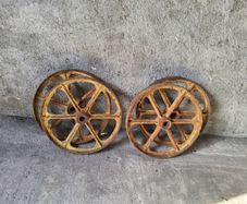 Old Treshing Mill Wheels