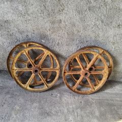 Old Treshing Mill Wheels