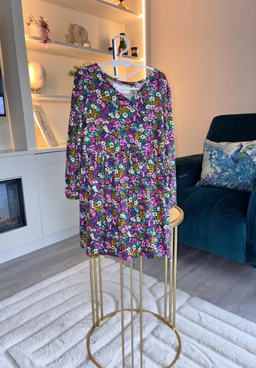 Lefties Girls Floral Faux-Wrap Dress Age 4-5 Years /EU 110cm BNWOT
