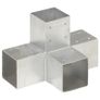 Post Connectors 4 pcs x Shape Galvanised Metal 91 x 91 mm Image 3