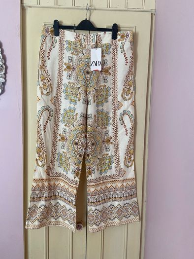 Gorgeous Zara Bloggers Viral Insta Famous Boho Ethnic Print Linen Blend Suit, Blazer and Trousers