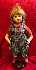 Collectable Porcelain collector doll with stand