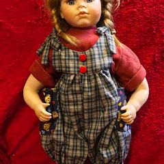 Collectable Porcelain collector doll with stand
