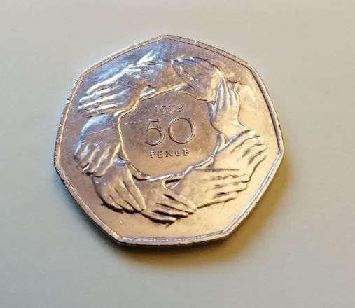 UK 1973 Elizabeth II 50 Pence for sale