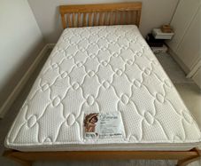 Zenia House oak double bed frame