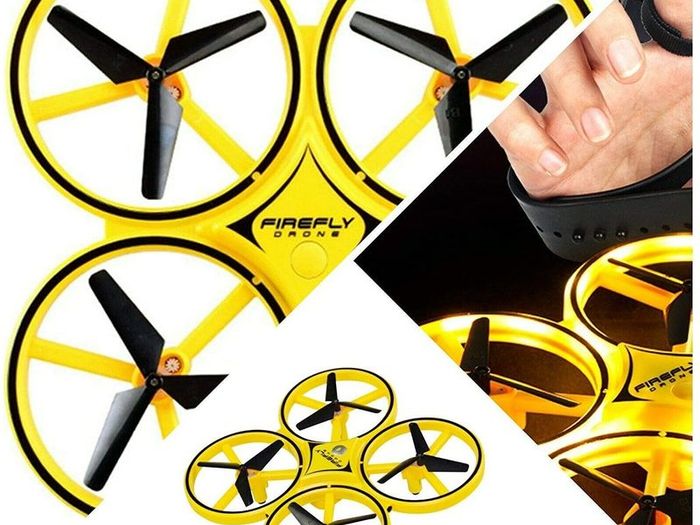 Brand New FIREFLY Smartwatch Intelligent 4-axis Aircraft  Drone Yellow.