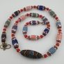 Antique Venetian Style Trade Glass & Venetian WhiteHeart Glass Beads Necklace Image 9