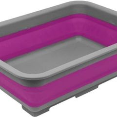 Collapsible Washing Up Bowl - Portable 10 Litre Water Storage Basin Ideal for Camping, Caravans, Outdoor Activities, Kitchen and More - Purple,523