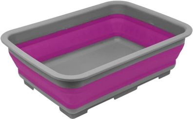 Collapsible Washing Up Bowl - Portable 10 Litre Water Storage Basin Ideal for Camping, Caravans, Outdoor Activities, Kitchen and More - Purple,523