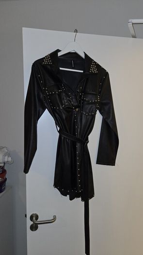 Leatherette Studded Dress Jacket