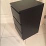 black 3 drawer chest of drawers Image 2
