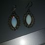 oval moon stone earrings Image 4