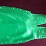 Fancy bright green satin dress with crystals Image 9