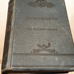 Antique 1887 Kenilworth Book by Sir Walter Scott with Irish School Prize Provenance 1891