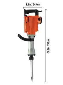 Demolition Jack Multifunctional Rotary Hammer 1500W Ground Breaking Concrete Electric Hammer Tool Impact Drill