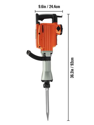 Demolition Jack Multifunctional Rotary Hammer 1500W Ground Breaking Concrete Electric Hammer Tool Impact Drill