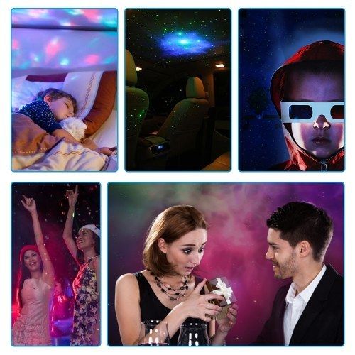 Bluetooth speaker with LED Projection Lamp Galaxy Star Projector Night Light Lamp Ocean Starry Nebula/ Laser Star/ Moon Projection, USB Charging, for Wedding, Party, Kids Room, Birthday