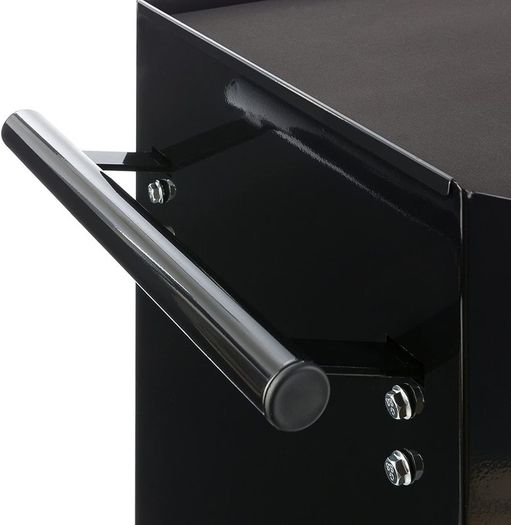 Workshop Trolley 5 Compartments Central Lockable Anti-slip Coating Wheels With Parking Brake Solid Metal