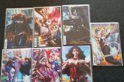 WonderWoman,Harley Quinn,Catwoman,Batgirl,Ghost-spider set comic