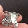 S925 Silver  Wedding Criss Cross Ring Image 4