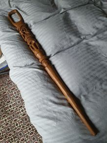 South African carved walking stick