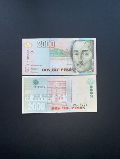 Colombia 2,000 Pesos 2011 . ( uncirculated )