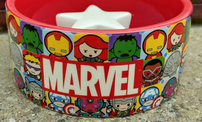 Marvel Pet Dish/bowl (slight Nick On Top).
