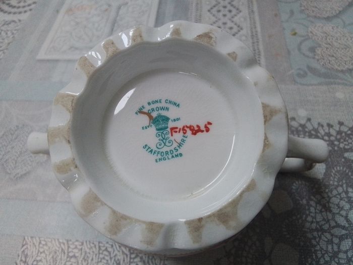 Antique Two Handled  China Sugar Bowl